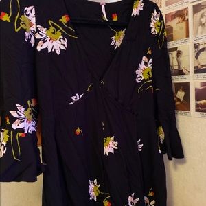 Free people black floral dress